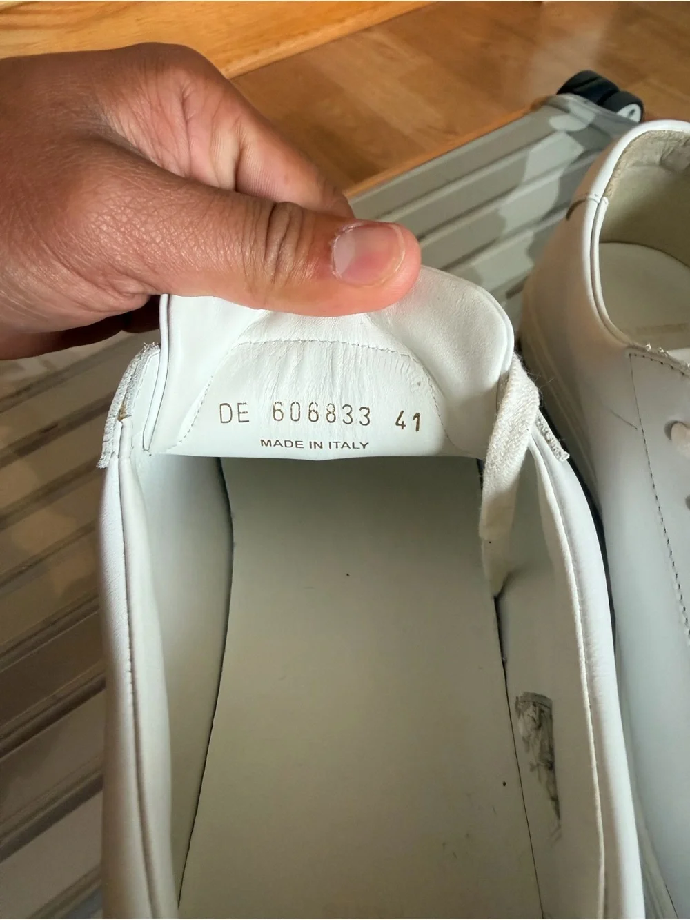 *Andy Sneakers*Saint Laurent White Leather Low-Top Sneakers